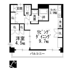 RITZY本山(1LDK/5階)の間取り写真