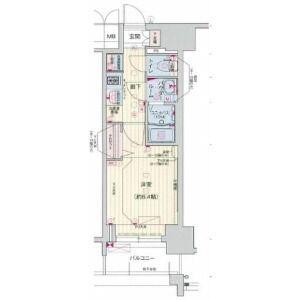 プレサンス広小路通葵(1K/15階)の間取り写真