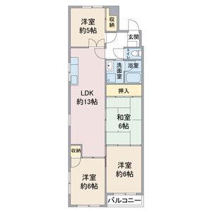 エクセル竹越(4LDK/2階)の間取り写真