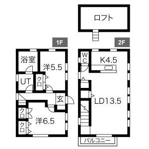 名古屋市桜通線 車道駅 徒歩4分 2階建 築11年(2LDK)の間取り写真