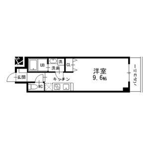 シーム・ドエル筒井(ワンルーム/3階)の間取り写真