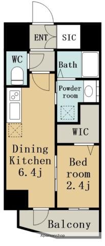 エステムコート名古屋葵(1DK/3階)の間取り写真