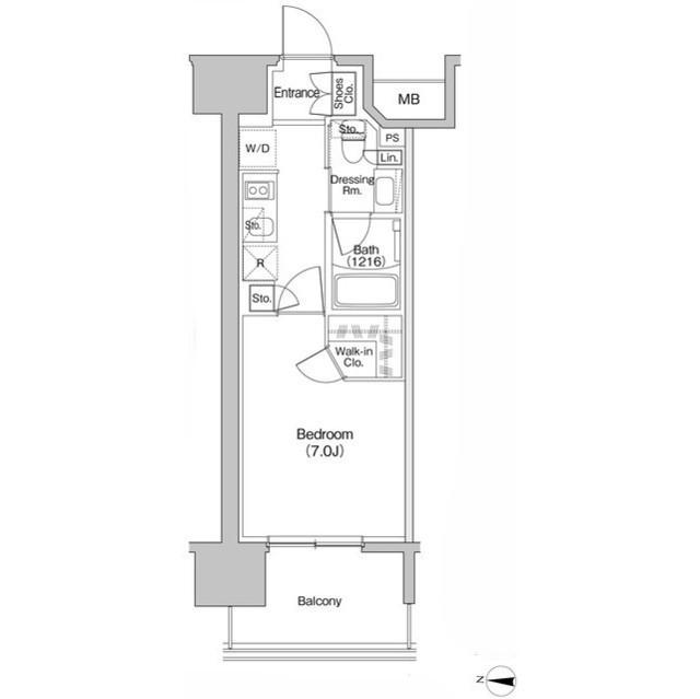 ザ・パークハビオ新栄(1K/14階)の間取り写真