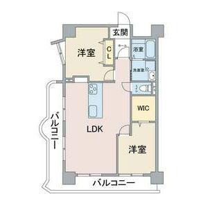 上前津中央マンション(2LDK/8階)の間取り写真