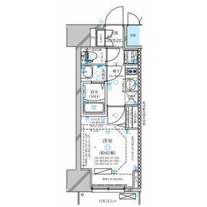 ディアレイシャス今池(1K/8階)の間取り写真
