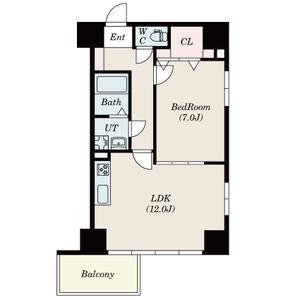 W HOUSE(1LDK/6階)の間取り写真