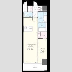 LAA KEA 徳川(1LDK/3階)の間取り写真