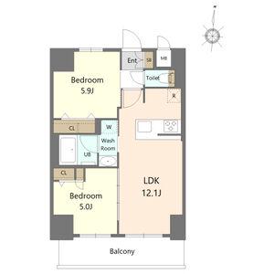 S-RESIDENCE高岳ARDENT(2LDK/6階)の間取り写真