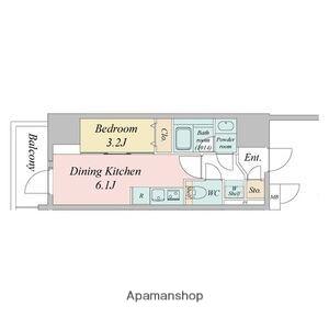 ルネフラッツ今池駅前サウス(1DK/3階)の間取り写真