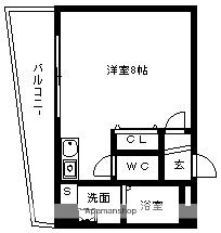 メゾンサンイースト(ワンルーム/3階)の間取り写真