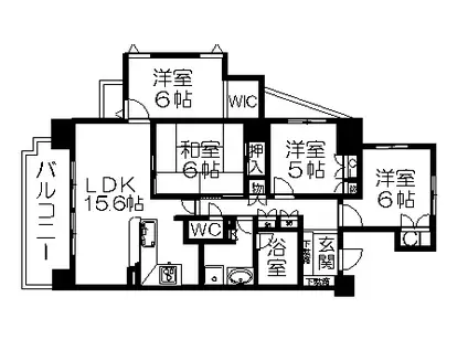 レジディア徳川(4LDK/2階)の間取り写真