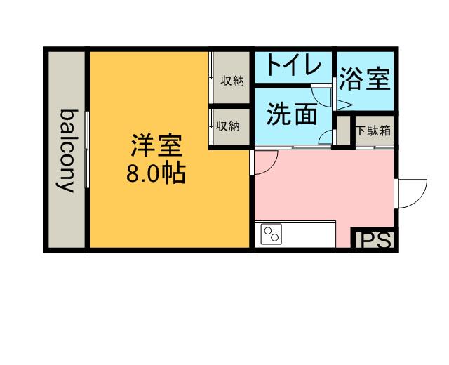 リエス千代田橋(1K/4階)の間取り写真