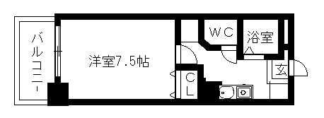 グレイス吹上(1K/6階)の間取り写真