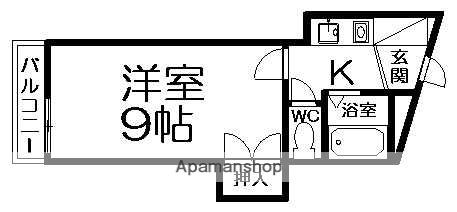 富士レイホービル第3(1K/2階)の間取り写真