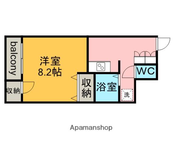 グランパス豊年(1K/7階)の間取り写真
