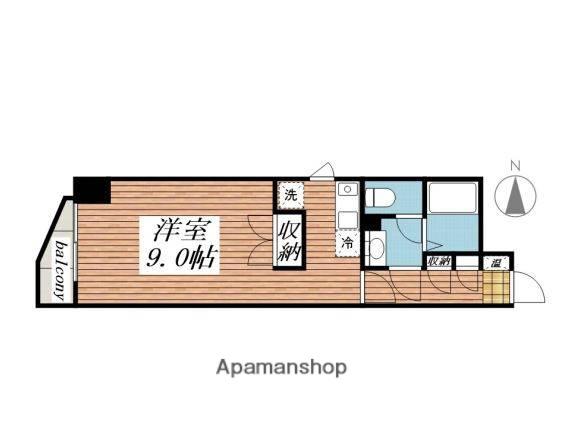 A-WING(ワンルーム/4階)の間取り写真