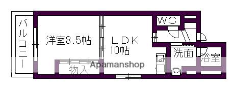 イマージュ池下(1LDK/8階)の間取り写真