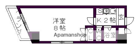 メイセイハイツ(1K/2階)の間取り写真
