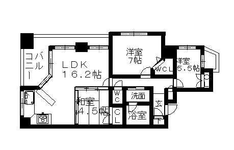 ベレーサ星ヶ丘(3LDK/14階)の間取り写真