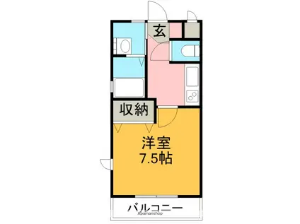 ラフィネ東海通(1K/1階)の間取り写真