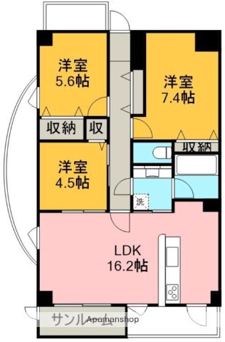 フォルムGP(3LDK/1階)の間取り写真
