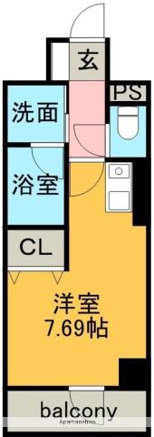 ベレーサ築地口ステーションタワ(ワンルーム/4階)の間取り写真