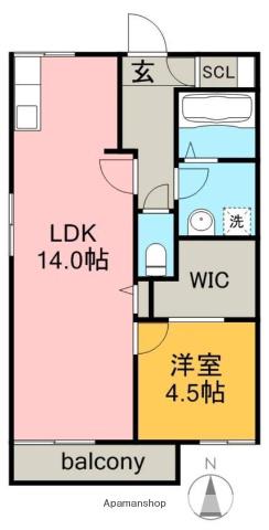 パストラルハイム(1LDK/2階)の間取り写真