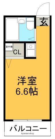 コンセール高畑(ワンルーム/4階)の間取り写真