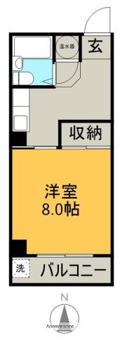 セントラルハイツ(1DK/2階)の間取り写真