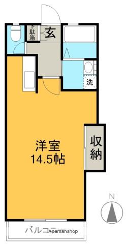 第一奥村マンション(ワンルーム/4階)の間取り写真