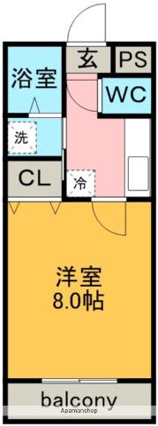 ソレーユ高畑(1K/4階)の間取り写真