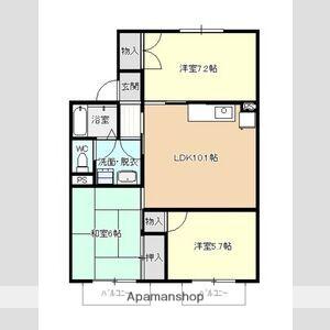 サティスフェール(3LDK/2階)の間取り写真