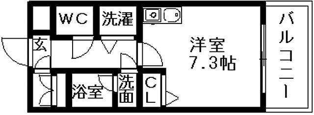ベレーサ築地口ステーションタワ(ワンルーム/5階)の間取り写真