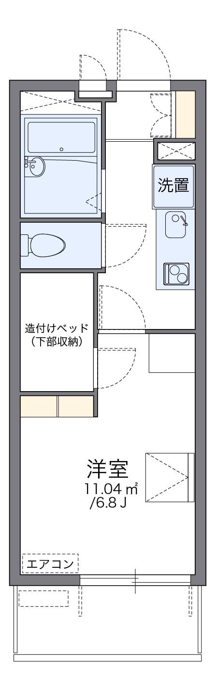 レオパレス八剱(1K/1階)の間取り写真