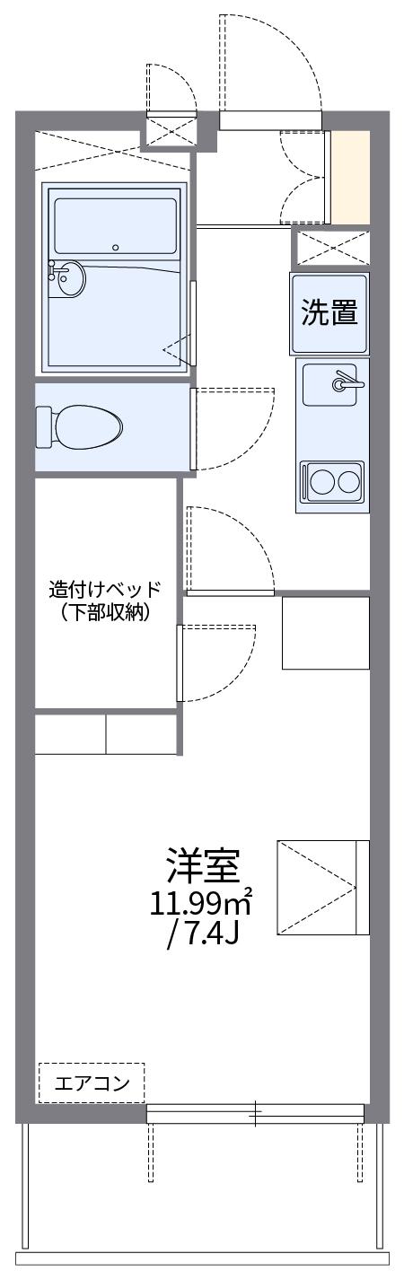 レオパレス西郊(1K/2階)の間取り写真