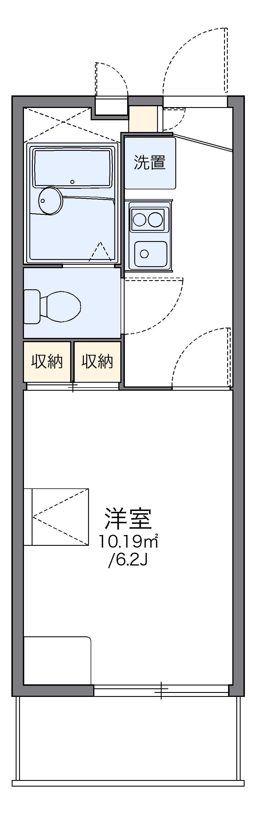 レオパレス城屋敷110(1K/1階)の間取り写真