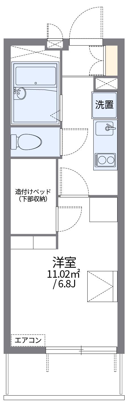 レオパレス亀島(1K/3階)の間取り写真