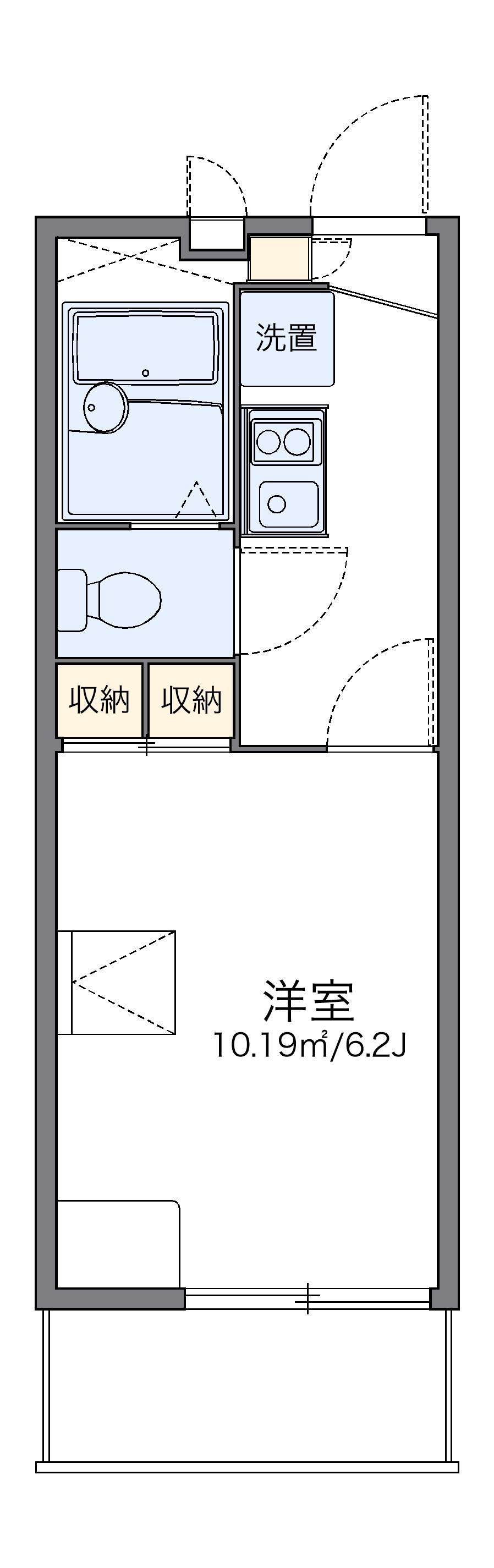 レオパレスINAGAMI(1K/2階)の間取り写真