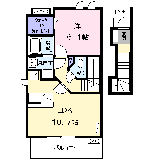 ソフィアコート(1LDK/2階)の間取り写真