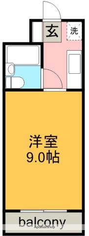 ハイファームマンション(ワンルーム/2階)の間取り写真