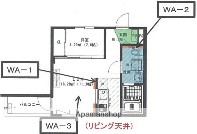 LA PORTE 品川(1LDK/3階)の間取り写真