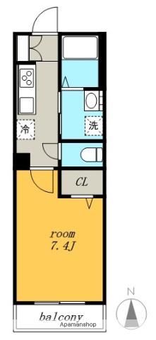 VIVACE(1K/2階)の間取り写真