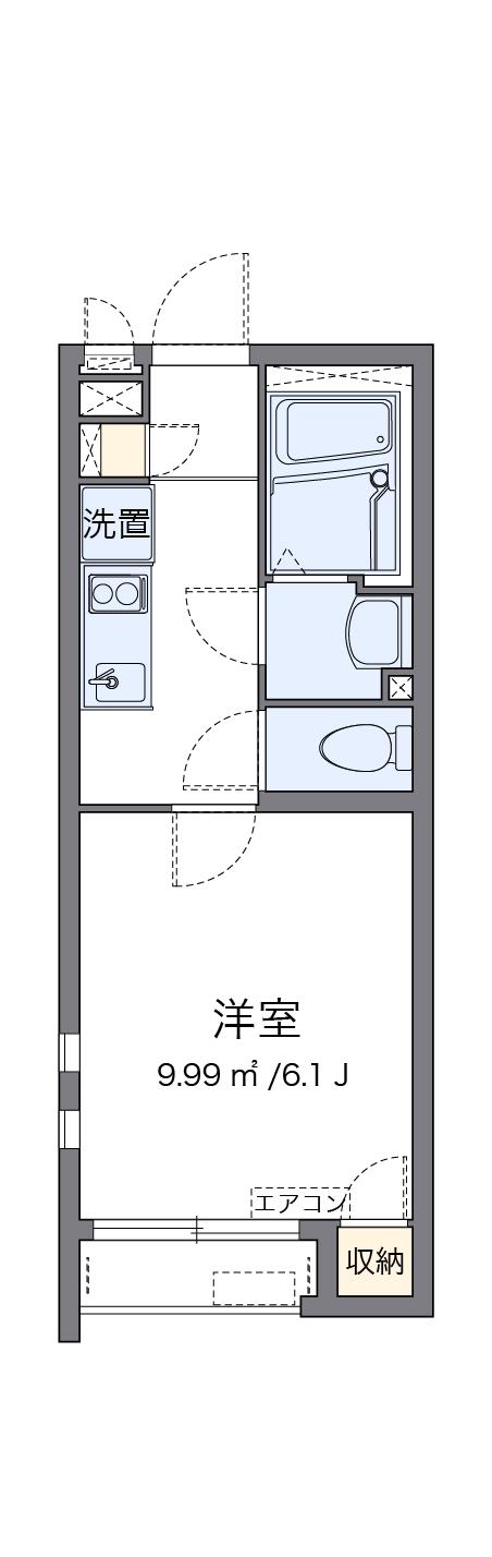 クレイノハイツヨシモト(1K/1階)の間取り写真