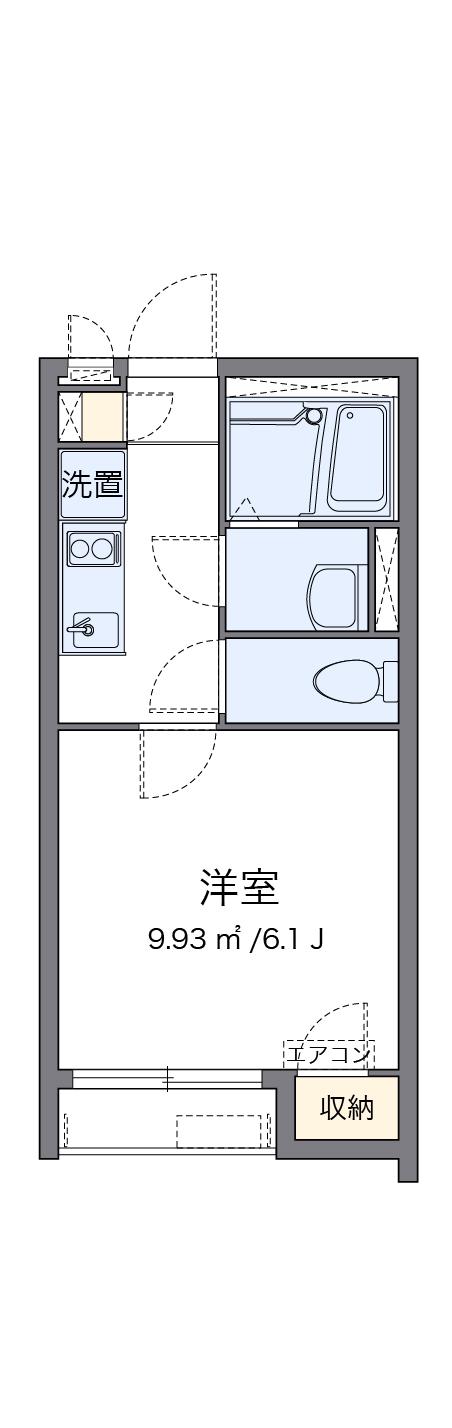 クレイノハイツヨシモト(1K/1階)の間取り写真