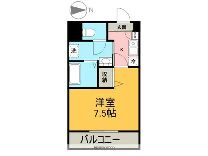 SK HOUSE(1K/4階)の間取り写真