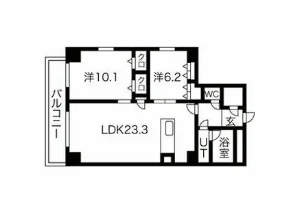 DIMORA名駅南(2LDK/6階)の間取り写真