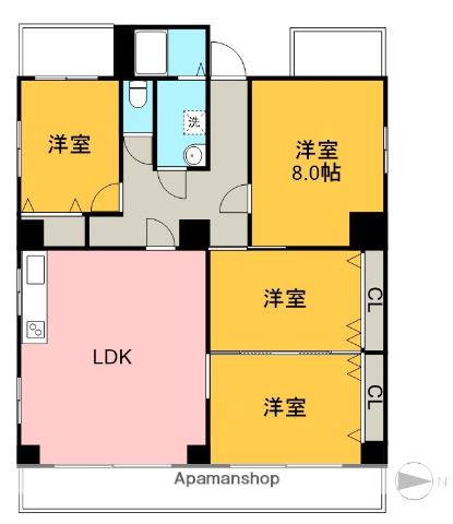 リアライズ尾頭橋(4LDK/2階)の間取り写真