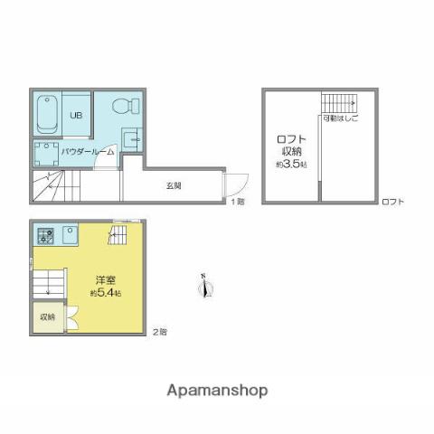 ラフィーカ金山(ワンルーム/1階)の間取り写真