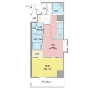 サウス VALLEY(1DK/6階)の間取り写真