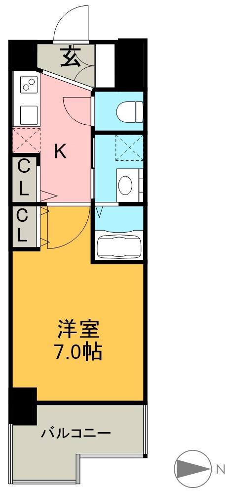 エステムコート名古屋ライブゲート(1K/9階)の間取り写真